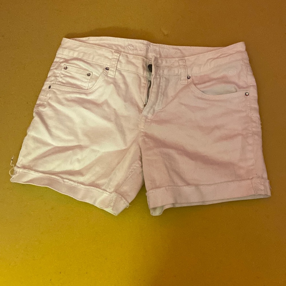 justice white jean shorts size 10 1/2